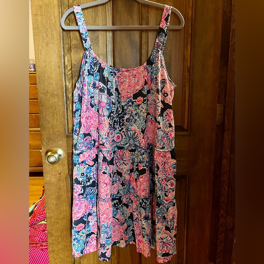 Lilly Pulitzer Loro dress high tide navy Turtle Amazement Sz XL